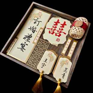 古风订婚宴誓言卡宣言本手卡定制高级小众致词卡誓词卡烫金纸品