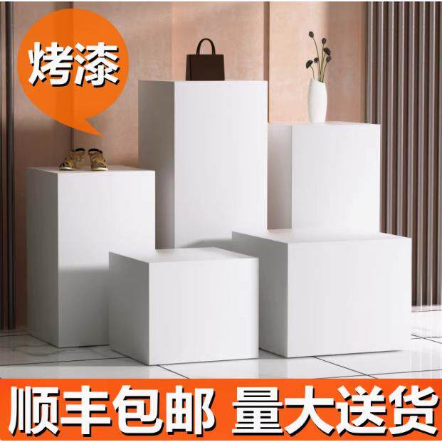 木质烤漆黑色展示台橱窗地台模特底座珠宝首饰展示柜陈列柜方形架