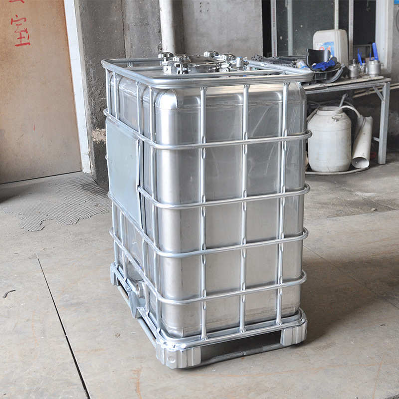 厂家批发全新不锈钢吨桶立式吨桶带铁架方形500升吨桶现货