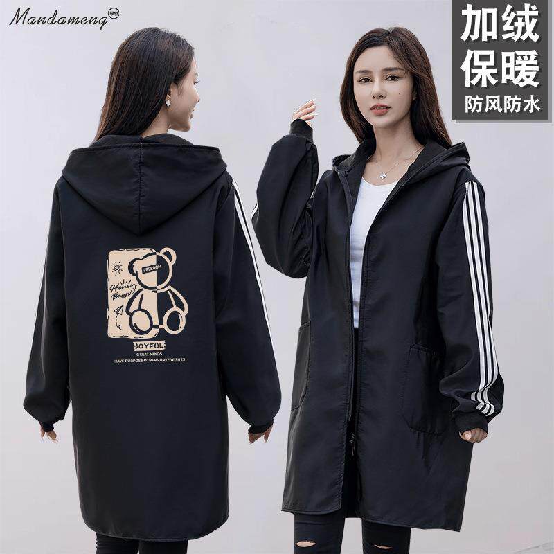 新款加绒罩衣冬季加厚围裙长袖干活防污耐脏正穿大人女工作服印字