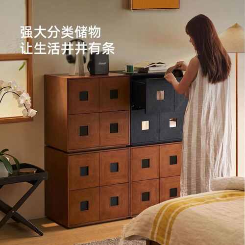 多功能卡门组合电视柜落地古风复古家用客厅斗柜床头柜卧室实木