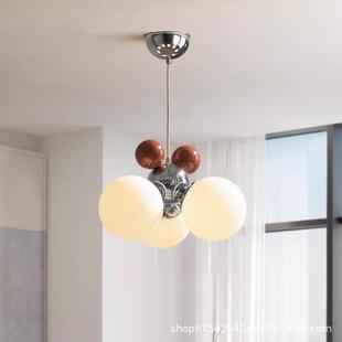 奶油风儿童房吊灯奶油风卡通气球灯卧室吊线灯男孩女孩房间灯具