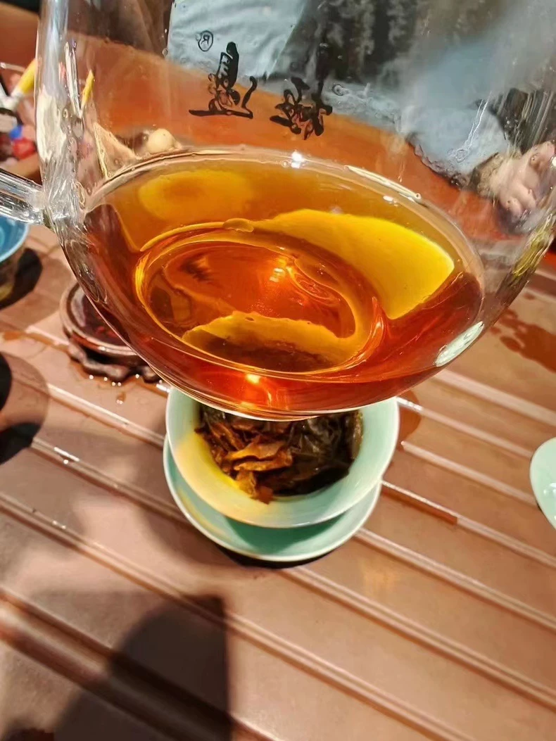老茶98年窖藏冰島古樹野生茶老普洱散茶一簍包郵 普洱茶 BUASHOP普洱老茶