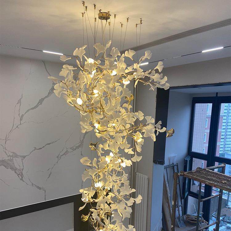 式大吊灯360现代轻奢楼别墅创意厅灯酒店客大堂售楼部loft楼梯吊