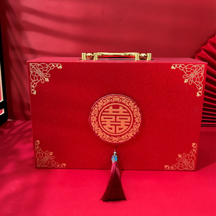 订婚彩礼钱盒子10万现金礼盒高档礼金盒聘金盒彩礼箱结婚用品大全