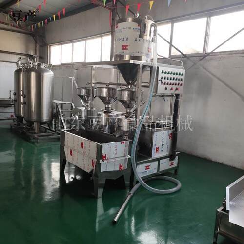 商用浆渣分离磨浆大型磨浆机设备厂自动不锈钢大型三联磨浆机组