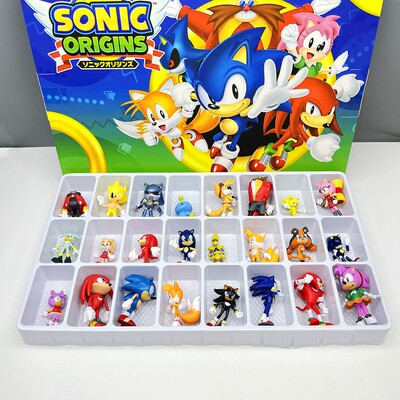 24公仔音速小子刺猬索尼克洞洞乐Sonic飞天鼠儿童惊喜手办盲盒礼