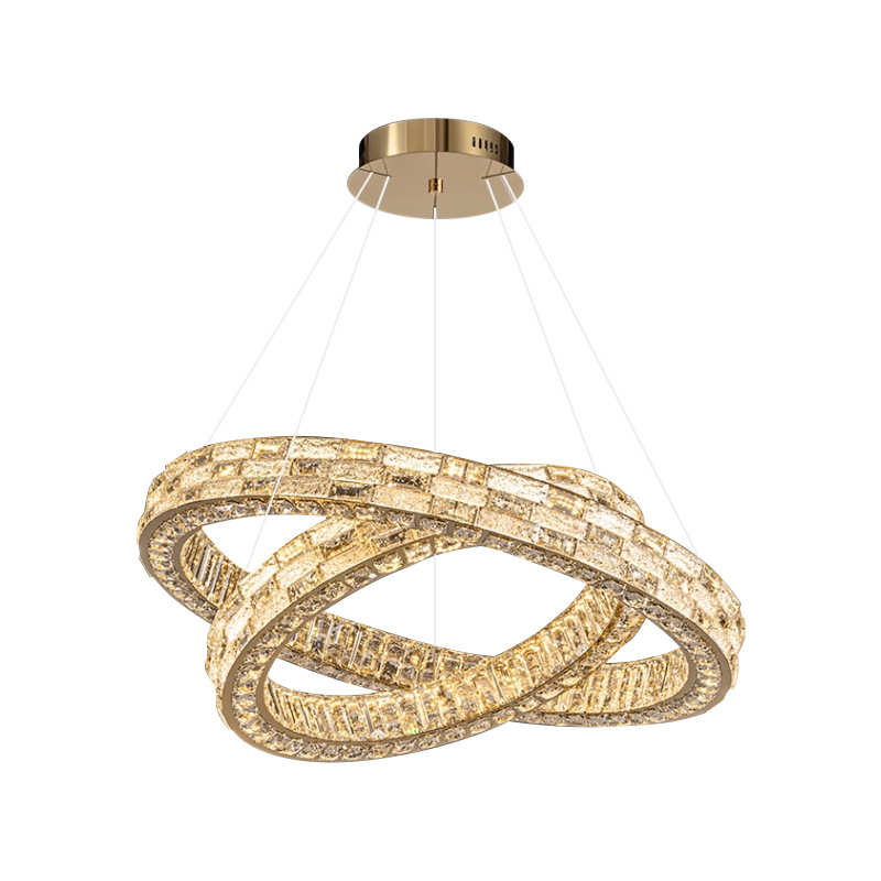 简约轻奢水晶灯楼梯轻奢风格客厅吊灯高级感家用餐厅卧室灯具