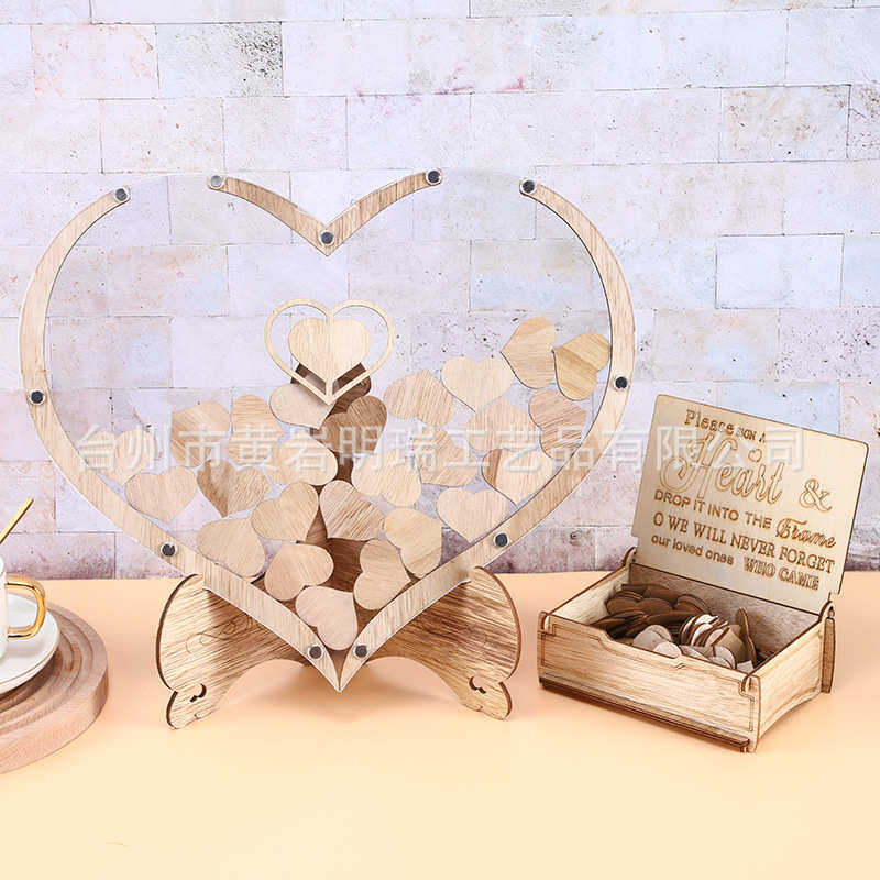 木质婚礼用品大爱心签到台木制婚庆派对签名桌上摆饰工艺品留言箱,家居饰品,木雕,淘宝优惠券,粉丝福利购,淘宝优惠卷