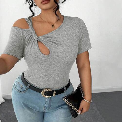 Large size women's T-shirt short top