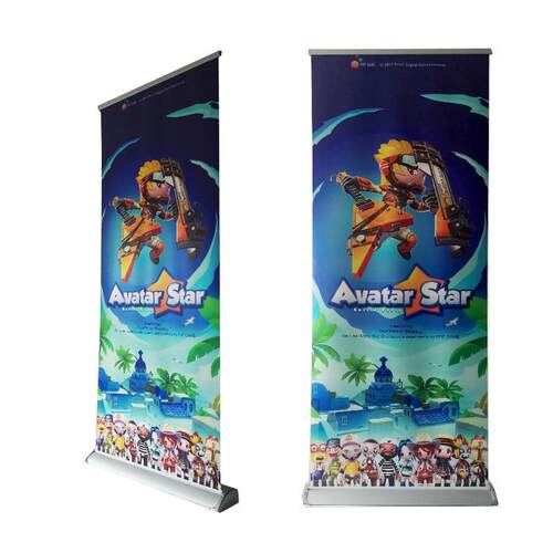 豪华铝合金广告展示架水滴型宽底易拉宝