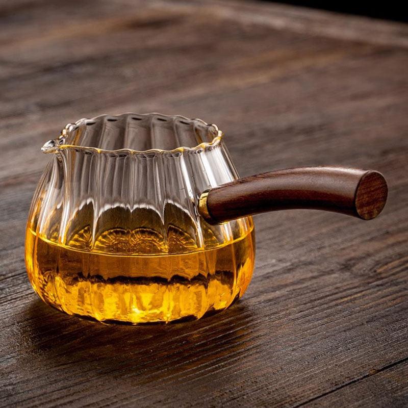 耐热玻璃侧把公道杯茶漏一体套装加厚公杯茶海分茶器过滤功夫茶具