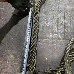 吊车吊索具插编头30公分行车油丝绳 手工编头双扣钢丝绳起重吊装