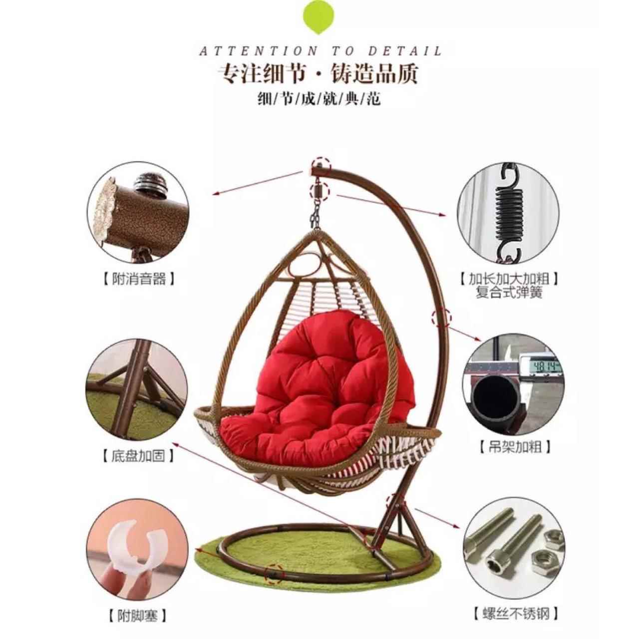 吊篮户外吊椅休千闲藤椅吊网红秋阳台篮OAV椅室内外懒人床包摇邮