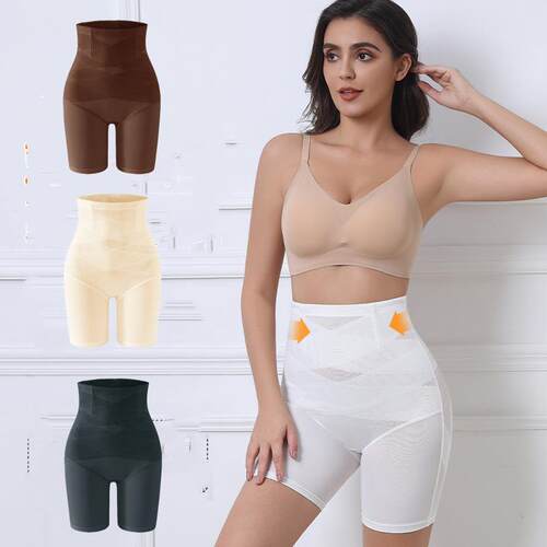 Large size high waisted flat angle compression pants with