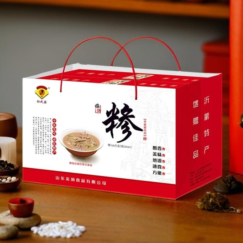 早餐中国临沂糁汤牛肉糁鸡肉糁135g*6袋*2盒速食早餐沂蒙特产礼盒