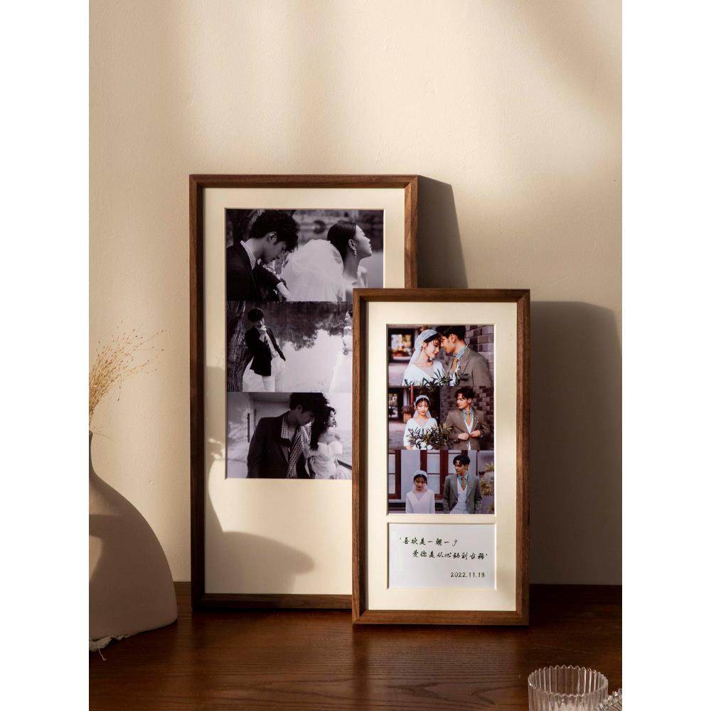 实木相框情侣婚纱照摆台定制diy照片宫格画框挂墙仪式感纪念礼物,家居饰品,相框/画框,淘宝优惠券,粉丝福利购,淘宝优惠卷