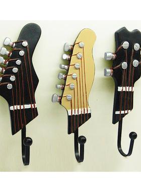 北欧套三吉他装饰挂钩 树脂工艺品 音乐之声 家居装饰墙上挂钩