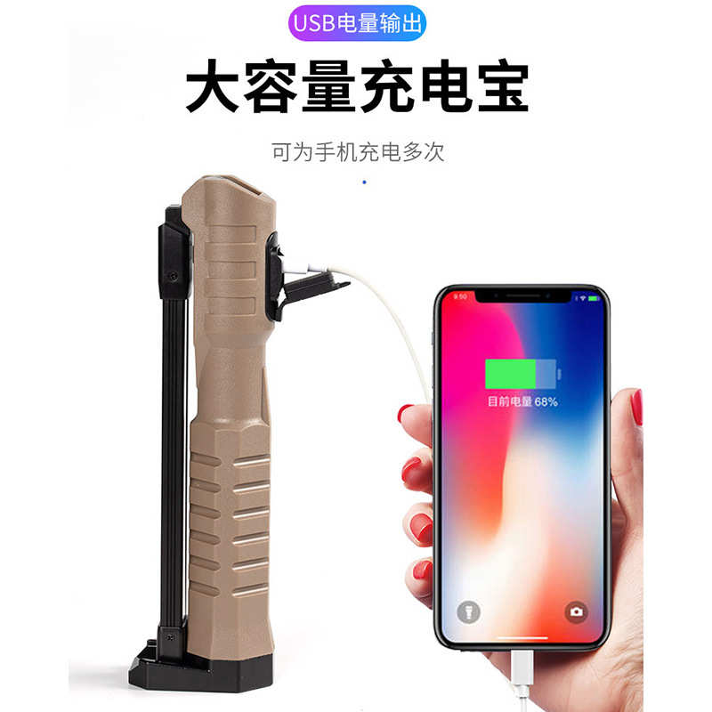 新款XPE+COB工作灯Typc-C充电带挂钩磁铁红光手持工作灯