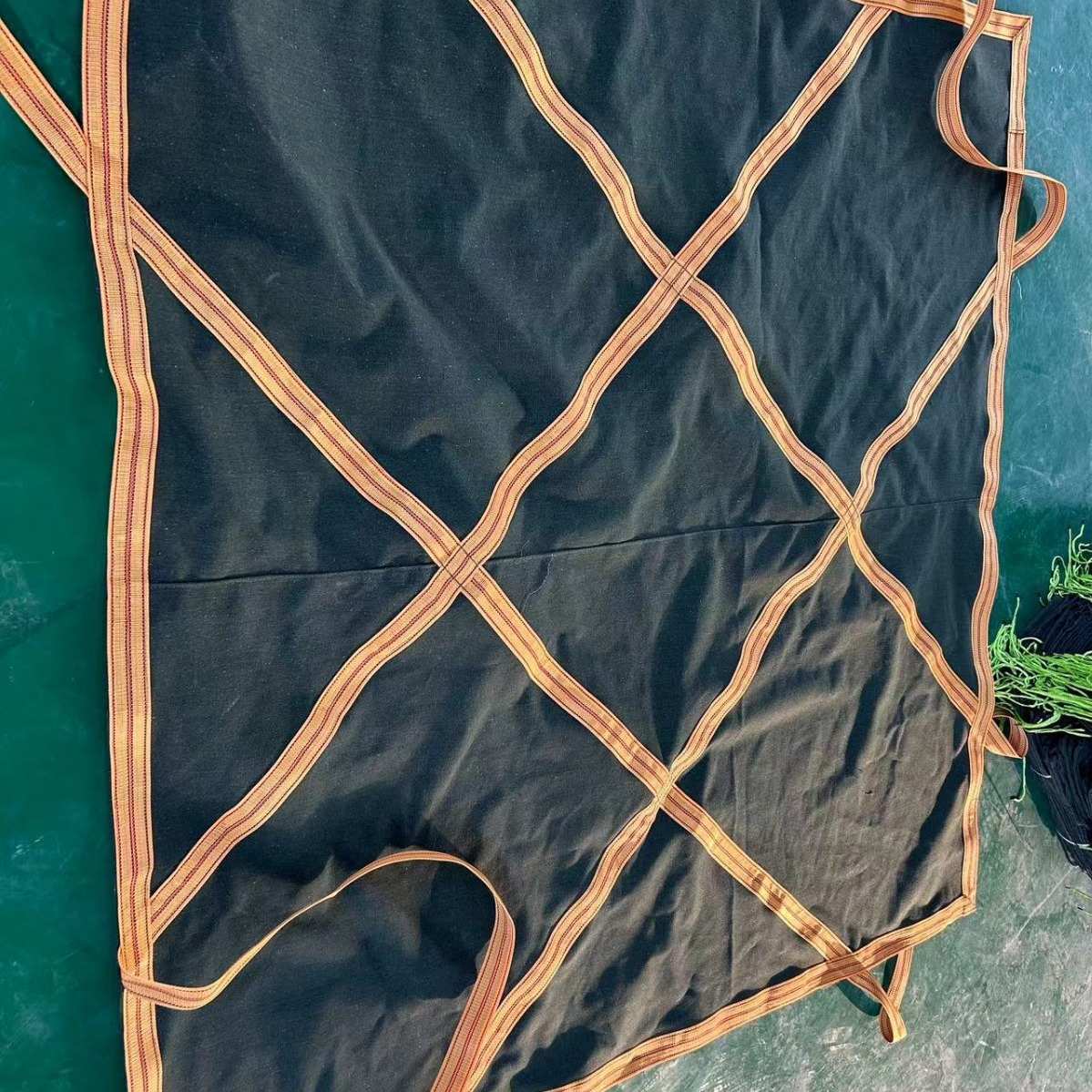 加厚帆布平面吊装袋软托盘高空吊物袋吊机帆布带圆形方形集装袋