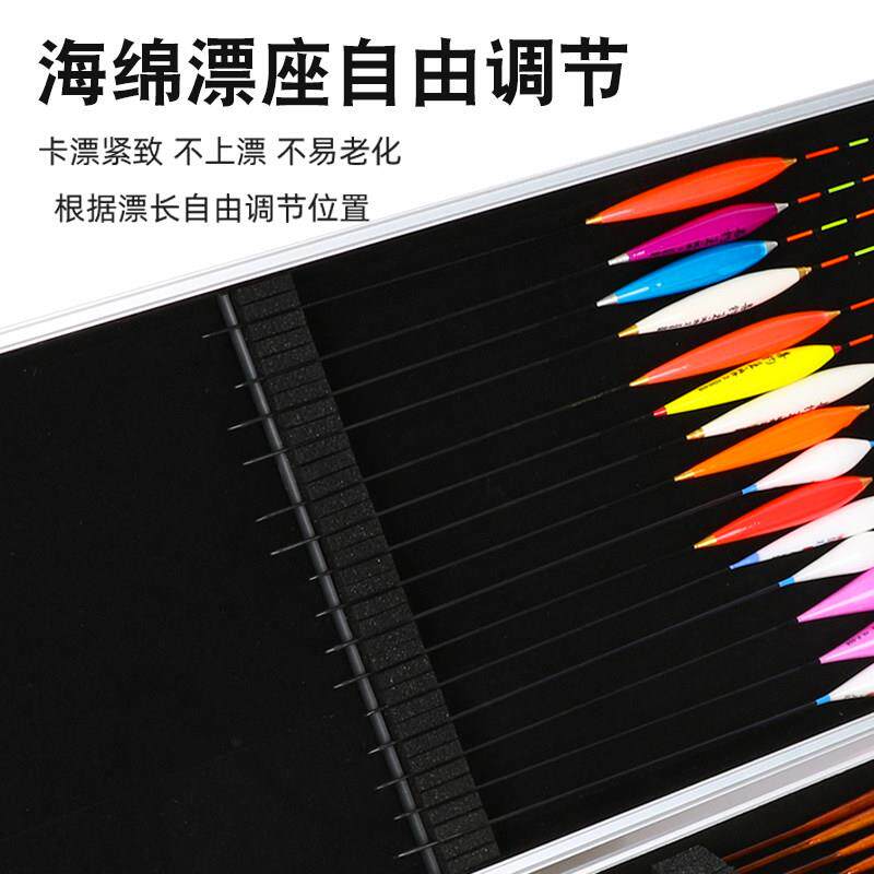 大物漂盒铝合金漂盒鱼漂盒浮漂盒加宽加大漂盒装漂盒竞技大漂盒