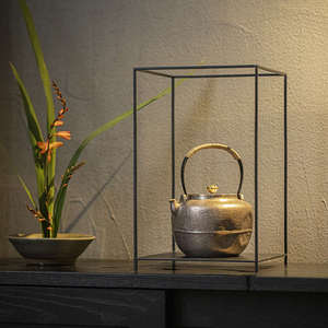 宜室茶话铁艺花架茶壶茶具收纳展示架桌面小花几案几简约家居摆件