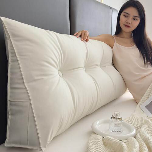 免洗猫爪皮床头靠垫夏季床上软包防撞靠背榻榻米飘窗靠枕2024