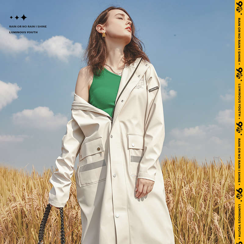 雨衣长款户外徒步风雨衣防雨男女全身雨披时尚PU压胶批发
