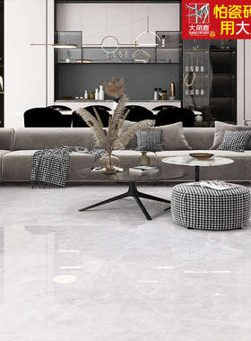 大角鹿超耐磨大理石瓷砖800x800地砖加里奥灰D3-B8877客厅防滑