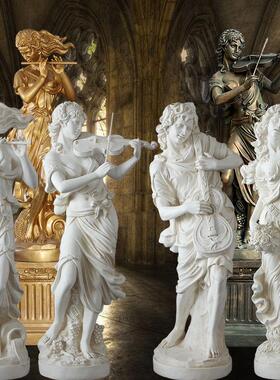 玻璃纤维雕塑摆件石膏像欧式软装艺术品美术馆花园网红打卡希腊女