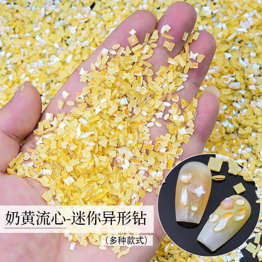 平底摩卡钻美甲饰品混装迷你异形钻爱心指甲装饰水滴玻璃美甲钻饰