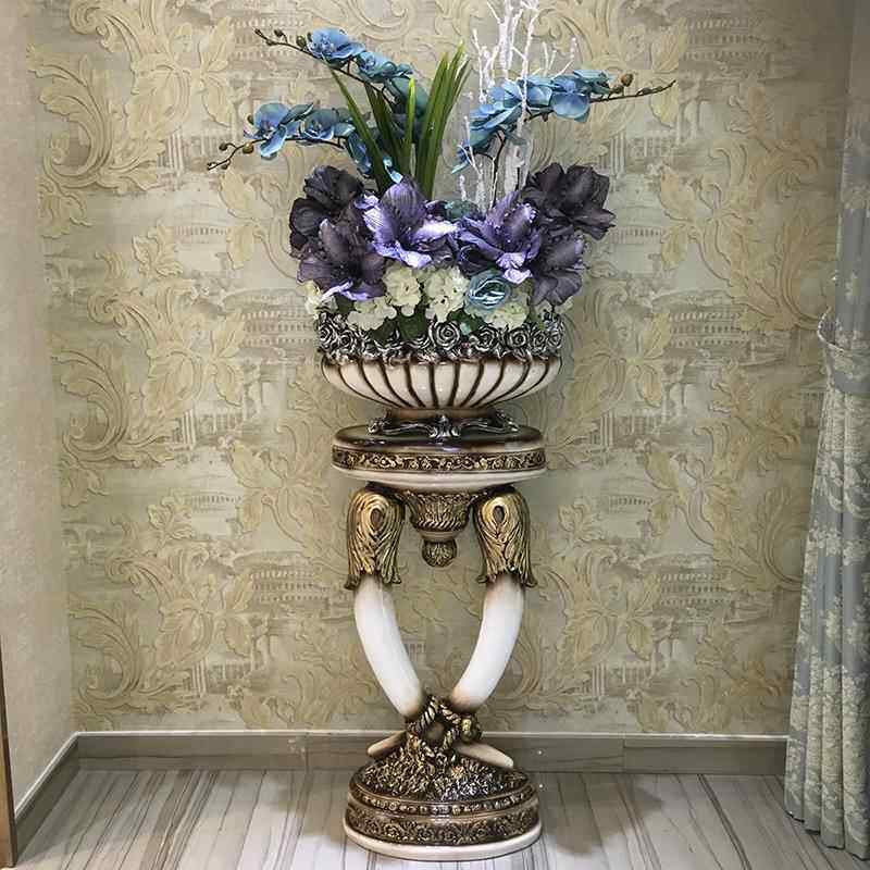 正品轻奢覆古欧式北地大瓶客厅干燥花插花装饰摆饰欧花美式家居彷