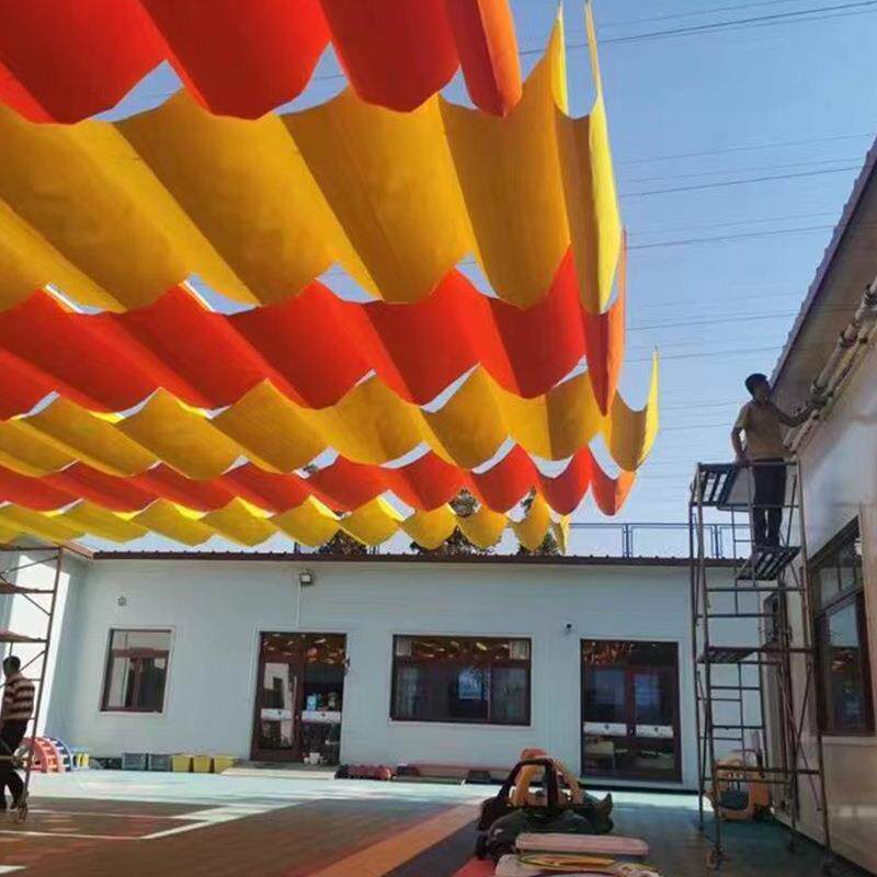 室内棚FCS天帘商场电动折叠天棚帘轨道遮顶天窗玻璃房帘RZD遮阳光