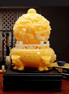 九转干坤鼎风水龙珠摆件九龙转运珠开业礼品家用装饰客厅时来运转