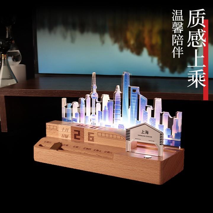 地标建筑彩色创意小夜灯公司年会颁奖牌纪念品3D灯旅游景点氛围灯