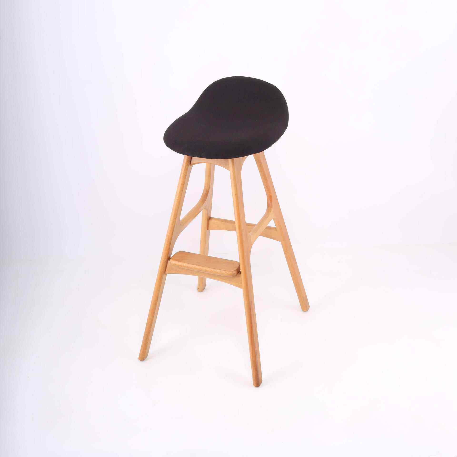 简约北欧现代实木吧椅家用个性高脚凳休闲设计岛台创意时尚酒吧椅