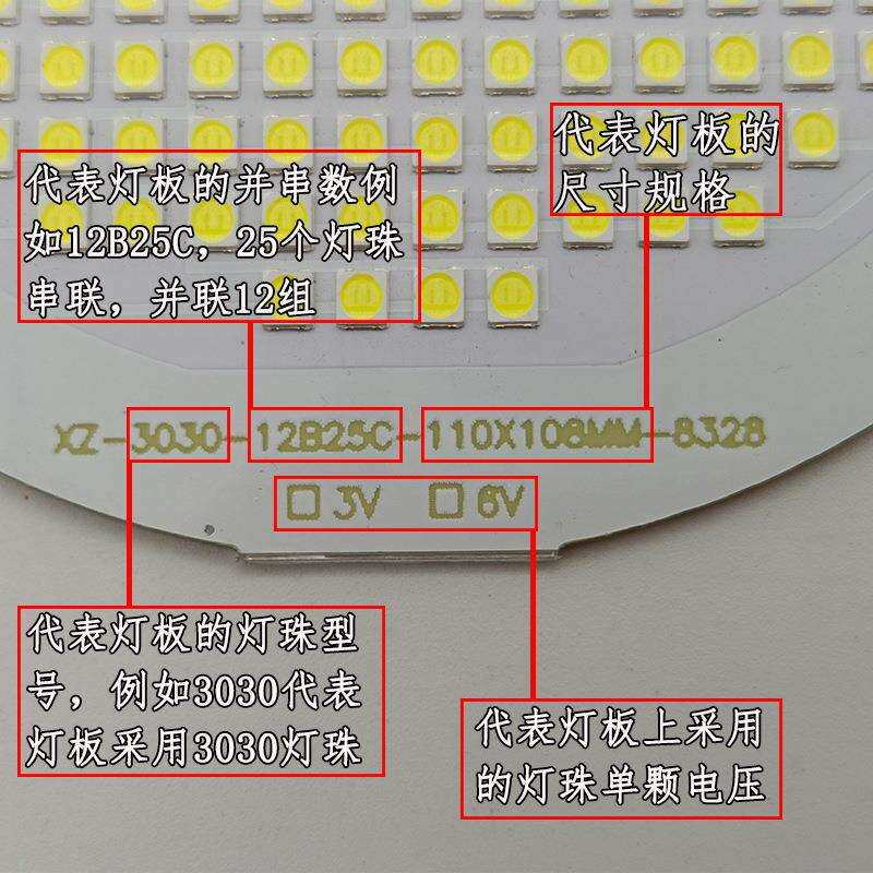 塔吊灯工地照明灯LED光源灯板户外工地投光灯探照灯灯芯贴片配件