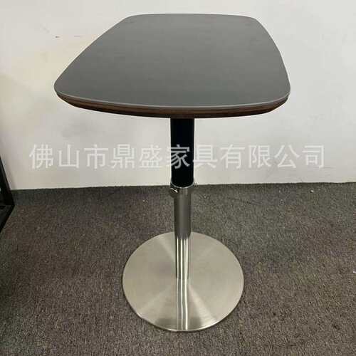 边几可升降茶几中古风床边桌沙发边几马鞍皮小桌子360旋转置物桌