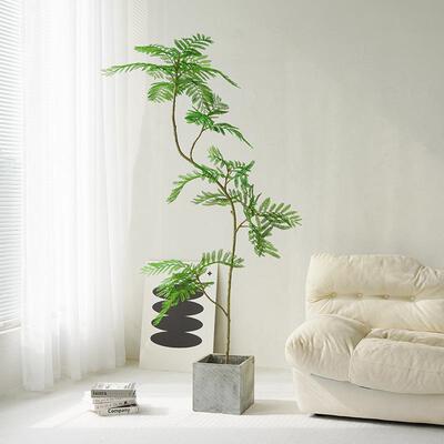 蓝装楹仿真绿植地盆栽仿生植物摆件室内落客厅沙发旁LHY10_8饰盆