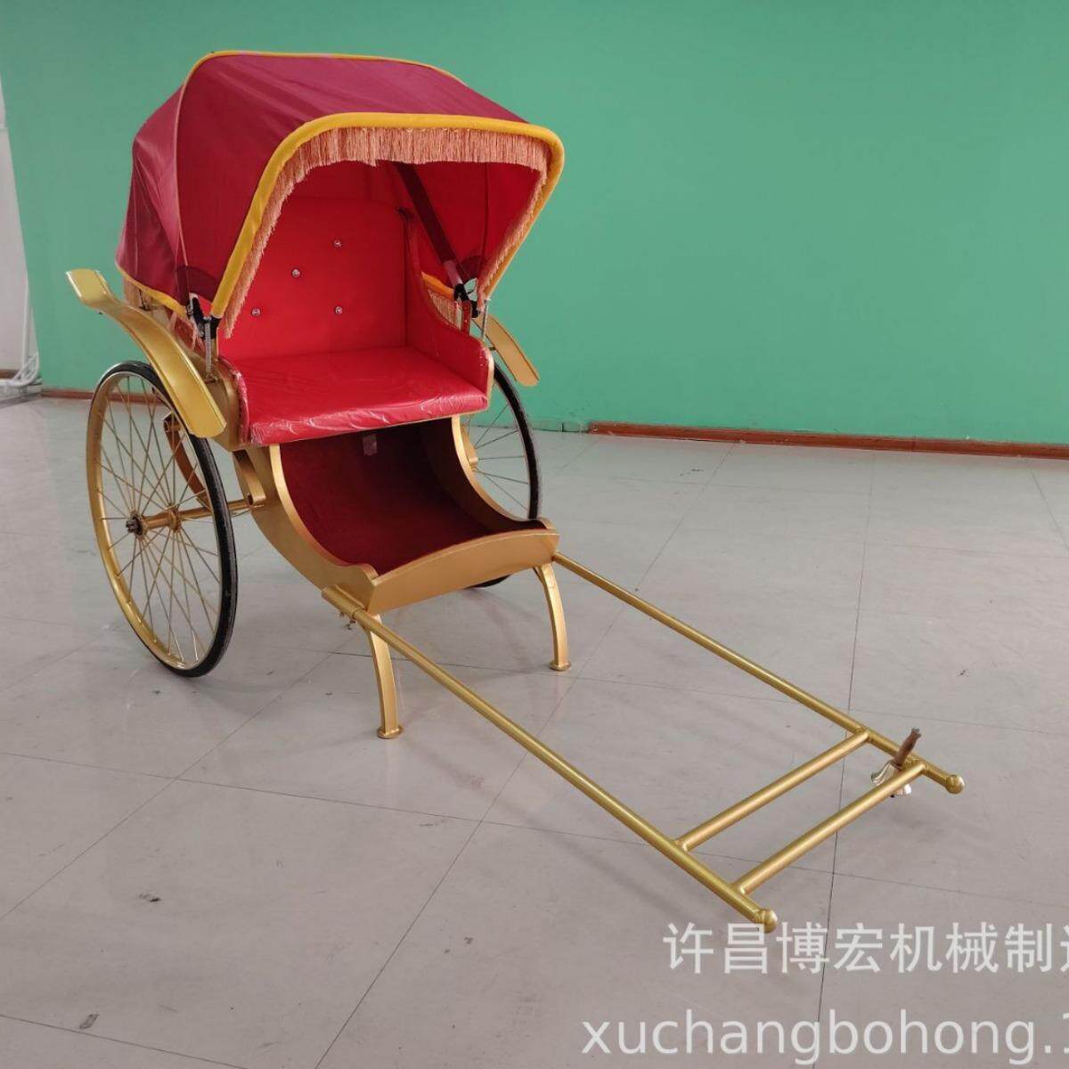 仿古人力电动车黄包车三轮复古老上海双人婚庆可拉客观光舞台道具