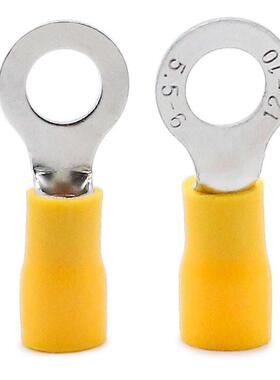 供应连接器圆形预绝缘端子RV5-6符合ROHS,UL，O型线耳