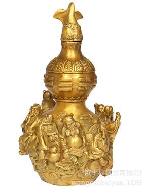 铜葫芦摆件八仙葫芦开盖葫芦八仙葫芦铜工艺品