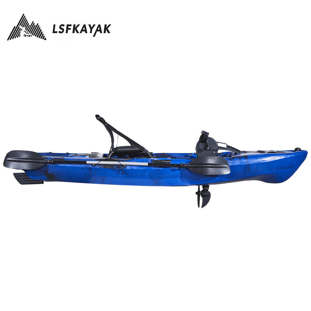 单人脚踏船 3.16米脚踏船 户外钓鱼船 路亚艇 滚塑皮划艇塑料硬艇