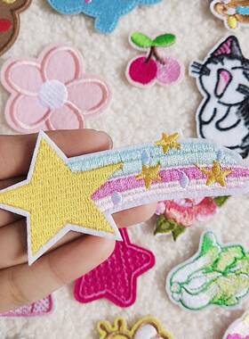 娜样现货卡通刺绣布魔术贴包包鞋服装饰贴花衣服破洞补丁自粘