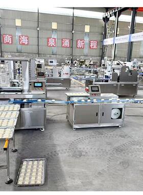 熔岩面包生产线红豆卷成型机绿豆饼生产线鲜花饼机器面包生产线