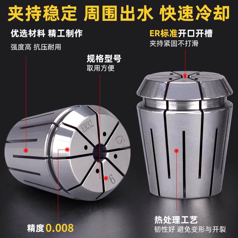 出水筒夹通水夹头erc16er20er25er32 er40高精度内冷端面出水CJH