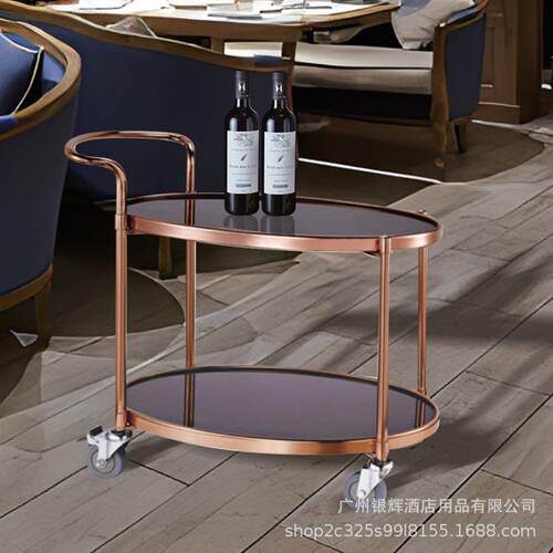 酒店酒水车欧式餐车手推车火锅店酒吧餐厅ktv送蛋糕推车商用轻奢