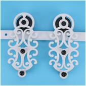 谷仓门新款 花纹型导轨五金配件移门卫生间推拉门五金滑轨