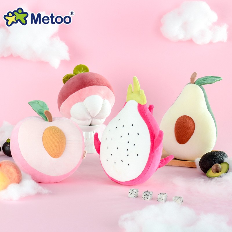 metoo咪兔萌宠水果抱枕玩具现货创意牛油果毛绒玩具 儿童玩具
