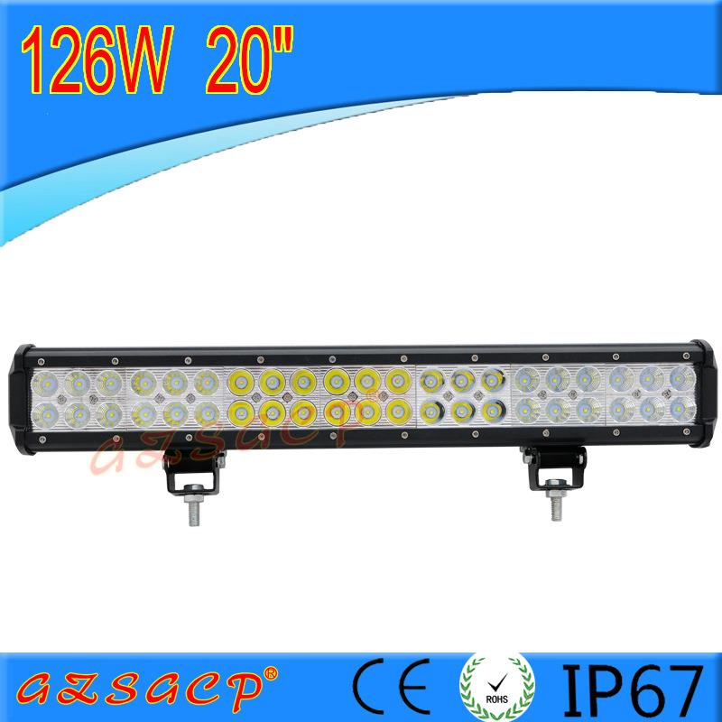 汽车led长条射灯12v24v货车灯超亮强光越野车改装前杠中网灯126W